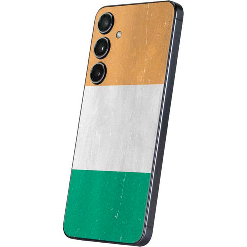 Ivory Coast Flag Distressed Galaxy S25 Skin
